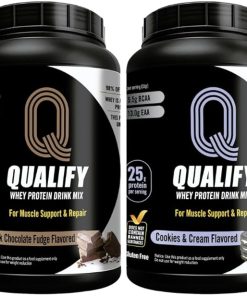 Dark Chocolate Fudge & Cookies and Cream Whey Protein Powder Shake Bundle – Kosher- Gluten Free