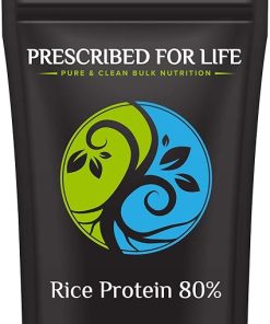 Prescribed For Life Rice Protein Powder | Non GMO Whole Grain Brown Rice Protein Concentrate Powder – 80% Protein (2kg / 4.4lb)