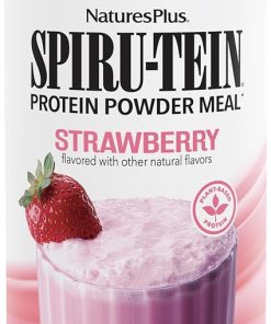 Natures Plus SPIRU-TEIN- Strawberry – 2.4 lb – Plant-Based Protein Shake – Non-GMO