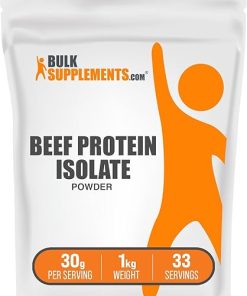 BulkSupplements.com Beef Protein Isolate Powder – Lactose Free Protein Powder- Beef Protein Powder – Unflavored & Gluten Free
