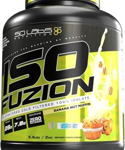 Iso Fuzion 100% Whey Isolate by Scilabs Nutrition | 28g Non Denatured Protein Powder- Banana Nut Muffin Flavor
