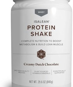IsaLean Protein Shake – Complete Superfood Meal Replacement Shake for Maintaining Healthy Weight and Lean Muscle Growth with 24 Vitamins and Minerals