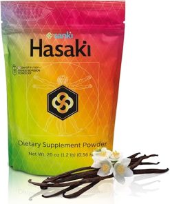 Hasaki 100% Natural Dietary Supplement Protein Powder with Superfood Postbiotics- Vanilla Flavor – 2 Scoops per Serving.
