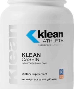 Klean ATHLETE | Klean Casein Protein | Designed to Help with Recovery and Reduce Muscle Breakdown.* | NSF Certified for Sport | 21.6 Ounces | Natural Vanilla Custard Flavor