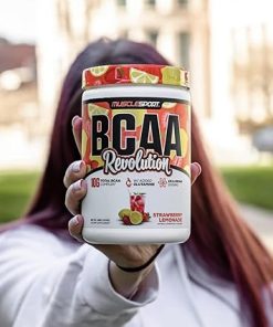 Musclesport BCAA Revolution Amino Acid Powder Supplement for Men & Women – Intra Workout Training Complex – Recovery Supplemen (Strawberry Lemonade- 30 Servings) 2