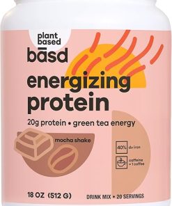 basd Energizing Protein- Mocha Shake | Plant-Based Protein & Green Tea Energy | Vegan