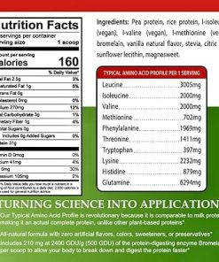 Pinnacle Vegan Vanilla Plant Protein Powder- 31g Pea & Rice Protein 2