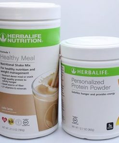 HERBALIFE (Duo) Formula 1 Healthy Meal Nutritional Shake Mix (Cafe Latte) with Personalized Protein Powder