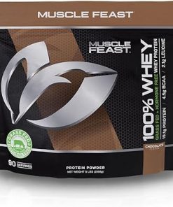 Muscle Feast 100% Whey + Creatine Candy Bundle: 1 100% Whey Protein (Chocolate- 5lb) + 1 Creatine Candy (Lemon Lime 2