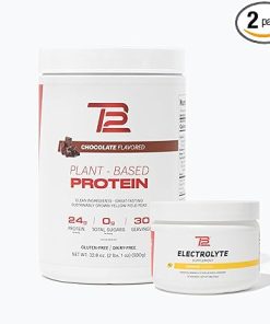 TB12 Plant Based Strength & Hydration Bundle (Chocolate Protein Powder & Lemonade Electrolytes)- Support Muscle Recovery & Hydration 2