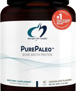 Designs for Health PurePaleo Collagen Protein Powder – 21g HydroBEEF Bone Broth Protein Supplement with Collagen Peptides + BCAAs – Chocolate- Non-GMO