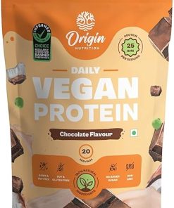 Ori;Gin Nutrition 100% Natural Vegan Protein Powder (European Pea Protein Isolate & Pumpkin Seed Protein) Easy to Digest Chocolate Flavour with 25g Plant Based Protein-770g