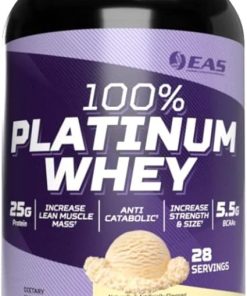 100% Platinum | 3 Ultra-Platinum Whey Proteins | Increase Size & Strength | 25g Protein- 5.5g BCAAs | 2 Pound (Vanilla Ice Cream)