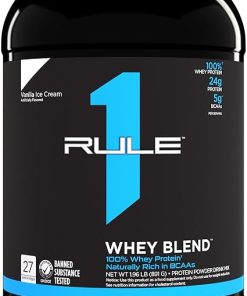 Rule One Proteins Whey Blend – Vanilla Ice Cream- 24g Fast-Acting Whey Protein Concentrates