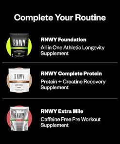 RNWY Chocolate Protein Powder Sour Watermelon Extra Mile Stim Free Preworkout Powder Bundle- 25g Vegan Protein 2