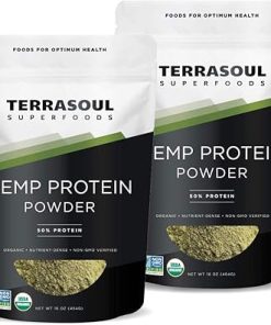 Terrasoul Superfoods Organic Hemp Protein Powder (50% Protein)- 2 Pounds