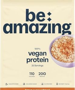 Be Amazing Vegan Protein Powder | 20g Plant-Based Protein with Prebiotics Fibers | Sugar-and-Gluten-Free Shake Mix- Low Carb Non-Dairy Smoothie | Brown Sugar Oatmeal