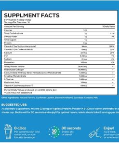 Chocolate Whey Protein Powder and Collagen Peptides for mature adults. Supports muscle building and joint health with 24g protein- creatine 2
