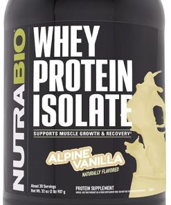 NutraBio Whey Protein Isolate Powder Supplement – 25g of Protein Per Scoop with Complete Amino Acid Profile – Soy and Gluten Free Protein Powder