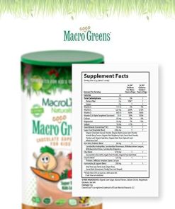 MacroLife Naturals MacroCoco Greens Chocolate Superfood Powder for Kids Raw Fruits Veggies Probiotics & Digestive Enzymes- Immunity Energy 2