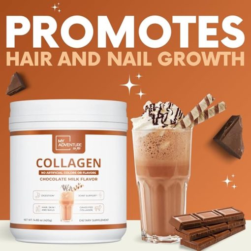 Hydrolyzed Collagen Powder for Women - Grass Fed Collagen Powder for Muscle Growth & Chocolate Collagen Protein Powder - Image 2