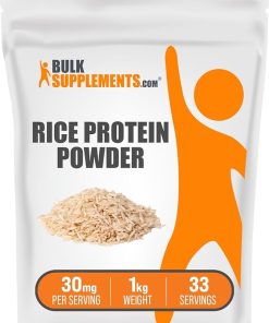 BulkSupplements.com Organic Rice Protein Powder – Unflavored Protein Powder- Plant Protein Powder – Vegan