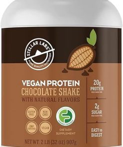 Stellar Labs Vegan Protein Powder with BCAA’s & Antioxidants | Certified Low FODMAP- Non GMO