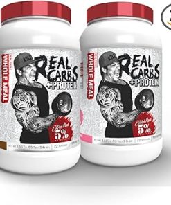 5% Nutrition Real Carbs + Protein (2 Pack Bundle) | Clean Mass Gainer Protein Powder | Real Food Carbohydrate Fuel for Pre Workout/Post-Workout Recovery Meal (Chocolate + Birthday Cake)