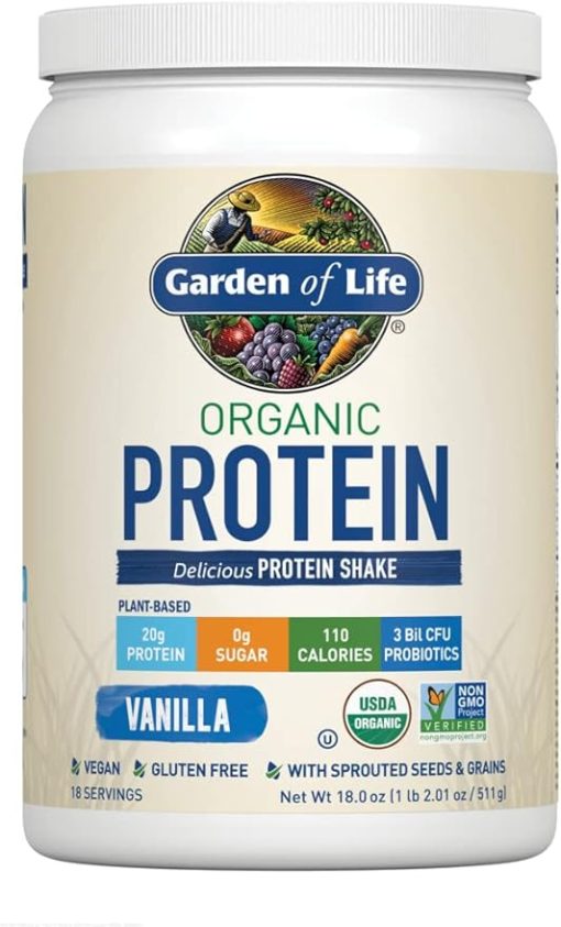 Garden of Life Organic Protein Shake Powder- Vanilla Flavor - Image 2