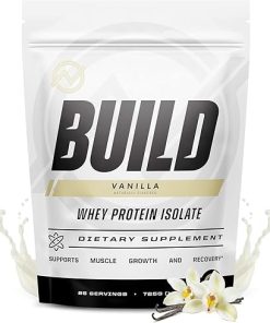 Outwork Nutrition Build Whey Protein Isolate Powder – Low Lactose- Gluten-Free Protein Powder for Muscle Growth & Workout Recovery