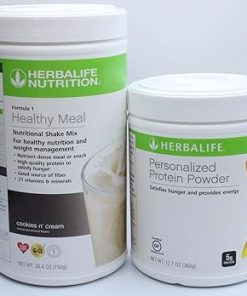 Herbalife (DUO) FORMULA 1 Healthy Meal Nutritional Shake Mix (Cookies ‘n Cream) with PERSONALIZED PROTEIN POWDER 2