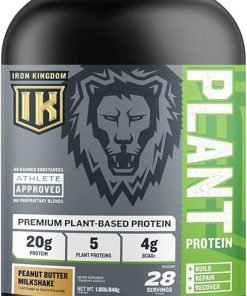 Iron Kingdom Plant Protein: Peanut Butter Milkshake- 20g (28 Servings!) 5 Source Blend