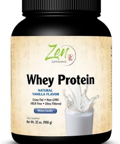 Zen Supplements – Organic Grass Fed Whey Protein 19g Per Serving Keto Friendly