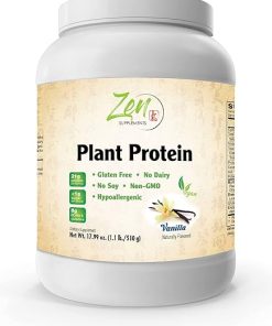 Zen Supplements – Plant Protein-Vanilla 510G 1.1LB-Powder- 25 Grams of Protein Per Serving -Vegan- Low Net Carbs