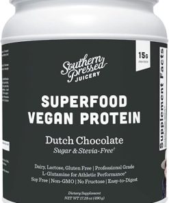 Superfood Vegan Protein | Dutch Chocolate | Sugar & Stevia Free | 15 G Protein per Serving | 14 Servings