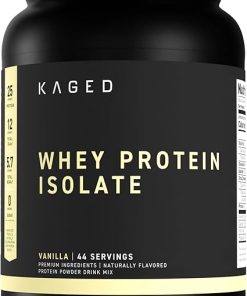 Kaged Whey Protein Isolate Powder Vanilla 100% Pure Low Lactose Whey Post Workout Recovery Drink Supports Muscle-Building 25g per Serving 41 Servings