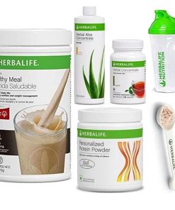 Herbalife Shake Healthy Meal Kit | Cookies and Cream Formula 1 + Herbal Aloe (Mango) + Herbal Tea Concentrate + Protein Powder + Shaker Cup & Spoon