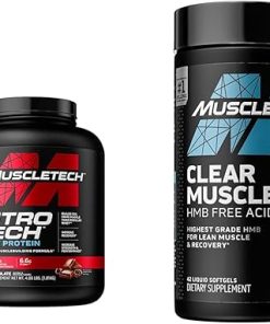 Muscletech Whey Protein Powder Nitro-Tech Whey Protein Isolate & Peptides & Clear Muscle Post Workout Recovery | Muscle Builder for Men & Women