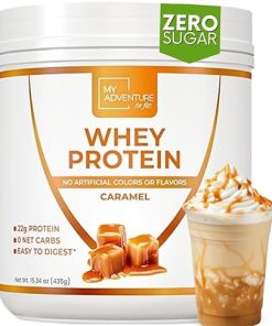 Whey Isolate Protein Powder – Low Carb Protein Powder for Women – Sweetened with Stevia Whey Isolate Protein for Muscle Growth – Natural Clean Protein Powder (Caramel- 15 Servings)