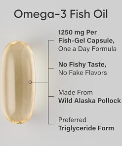 Sports Research Triple Strength Omega 3 Fish Oil 1250mg Burpless Supplement with Omega3s EPA & DHA Non-GMO- Gluten Free and Collagen Peptides for All Genders Hydrolyzed Type 1 & 3 Powder Protein 2