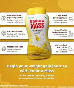 Mass Weight Gainer Powder 500g Banana Flavour | Unique blend of 3 Sources of Protein- Carbs 2
