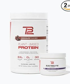 TB12 Plant Based Strength & Hydration Bundle (Chocolate Protein Powder & Blueberry Pomegranate Electrolytes)- Support Muscle Recovery & Hydration