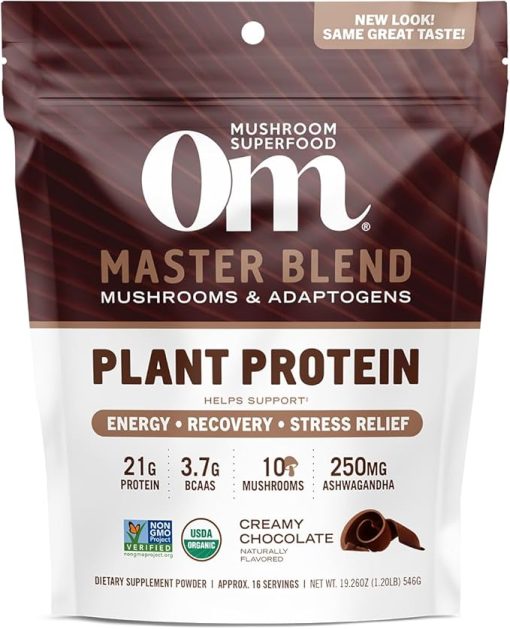 OM MUSHROOM SUPERFOOD Master Blend Plant-Based Protein Powder- 19.26 Ounce - Image 2