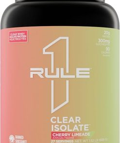 Rule One Proteins Clear Isolate – 20g All-whey Isolate Protein- Over 9g EAAs