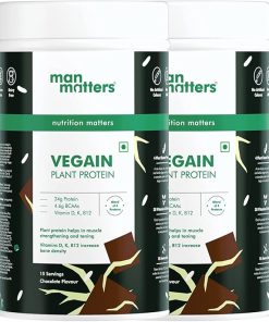 Man Matters VEGAIN Plant Protein Powder for Men100% Vegetaria Made with Pea- Brown Rice