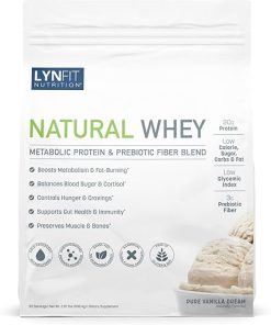 Metabolic Boosting Natural Whey Lactose & Sugar-Free Protein w/Prebiotic Fiber | Vanilla Dream | 30 Servings