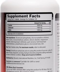 Beverly International Muscle Mass- 150 Tablets. A Free-Form Branched-Chain Amino Acid (BCAA) for Lean Muscle Mass & Recovery. Contains 2.5:1:1 Ratio of Leucine to Isoleucine to Valine. Muscle Fuel 2
