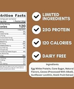 Anea Egg White Protein Powder | 25g Protein | Dairy Free | Gluten Free | Fat Free | Amino Acids | High Biological Value | 12 Servings (12 Servings (Pack of 1)- Cookies & Cream) 2