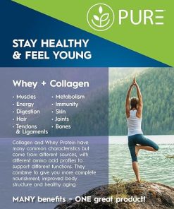 PURE® Whey + Collagen – 27g Protein for Muscle & Joint Support Vanilla Bean with Hydrolyzed Collagen! 2