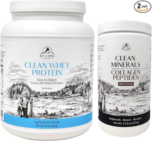 Goat Whey Vanilla Protein + Hot Cocoa Clean Minerals with Collagen